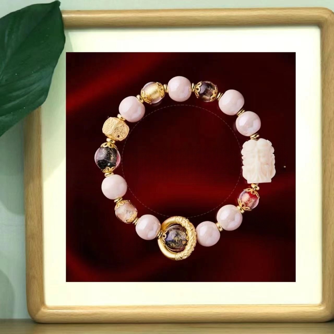Nine-tailed fox ceramic and crystal designed bracelet