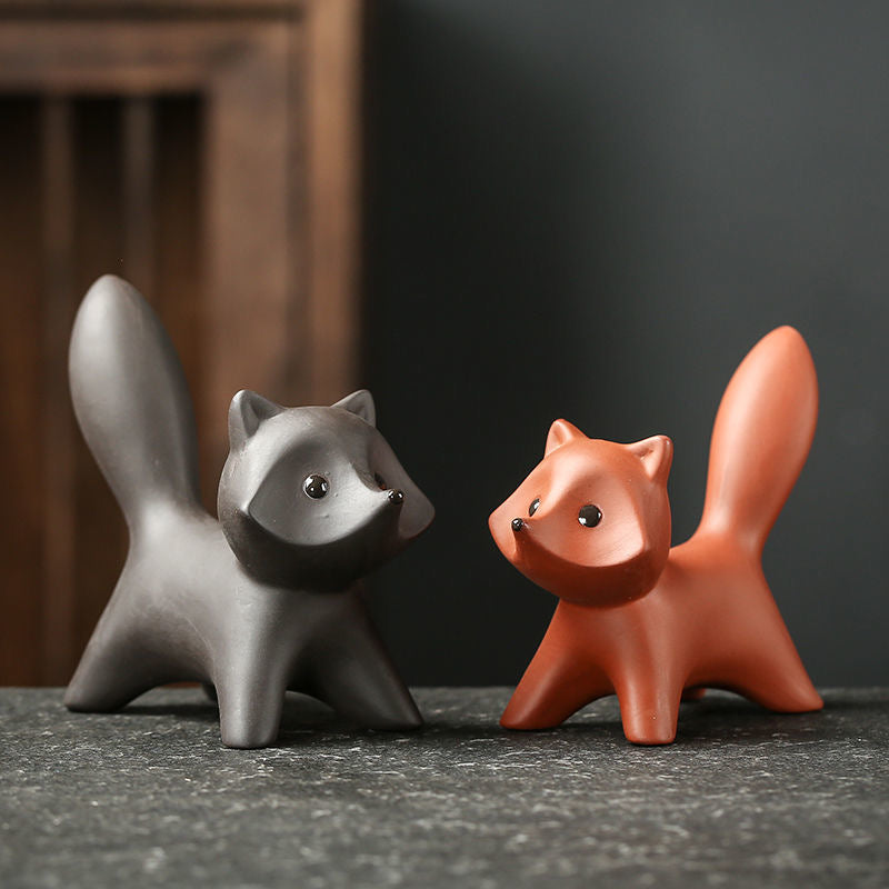 Zisha Little Fox Handmade Tea Pet