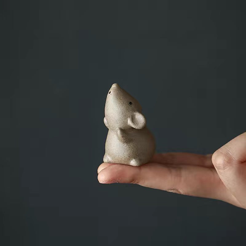 Fingertip Tea Pet 12 Chinese Zodiac Pig Sheep Rabbit Purple Sand Ornament