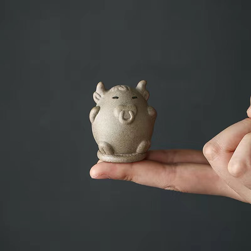 Fingertip Tea Pet 12 Chinese Zodiac Pig Sheep Rabbit Purple Sand Ornament