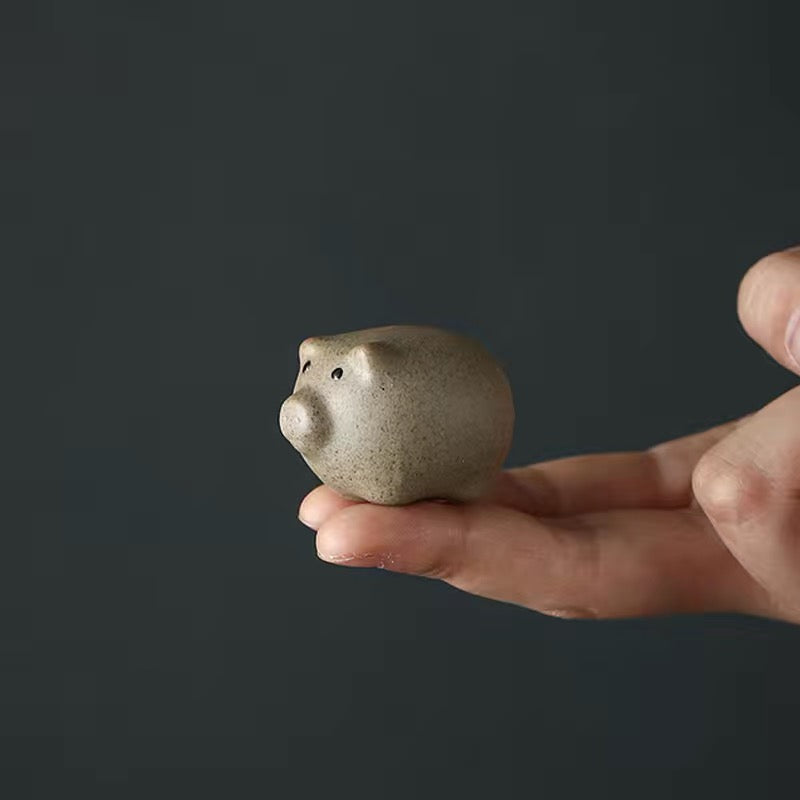 Fingertip Tea Pet 12 Chinese Zodiac Pig Sheep Rabbit Purple Sand Ornament