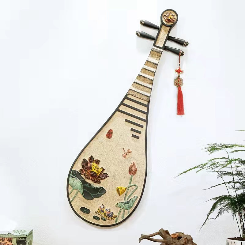 Chinese Classical Musical Instrument Pipa Shape Decoration