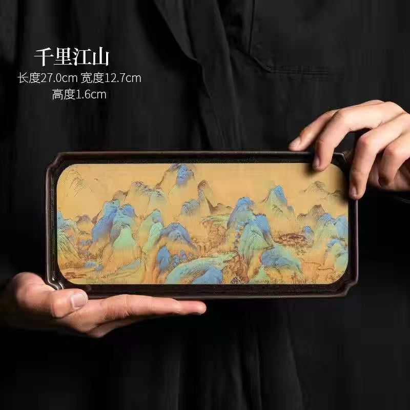 Enamel Art Tea Tray