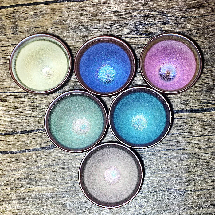 Rainbow baby family jianzhan teacup set