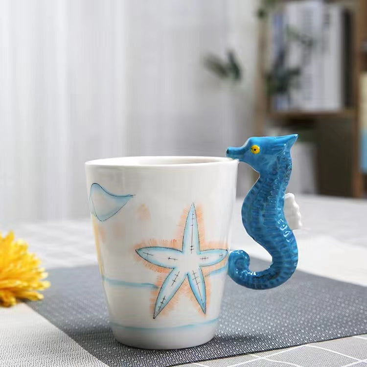 Creative cartoon ceramic cup 3D animal mug