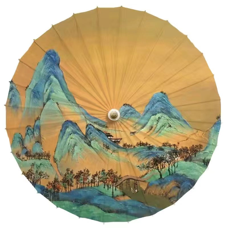 Thousand Mile River and Mountain Non-Foreign Heritage Ancient Style Oil Paper Umbrella