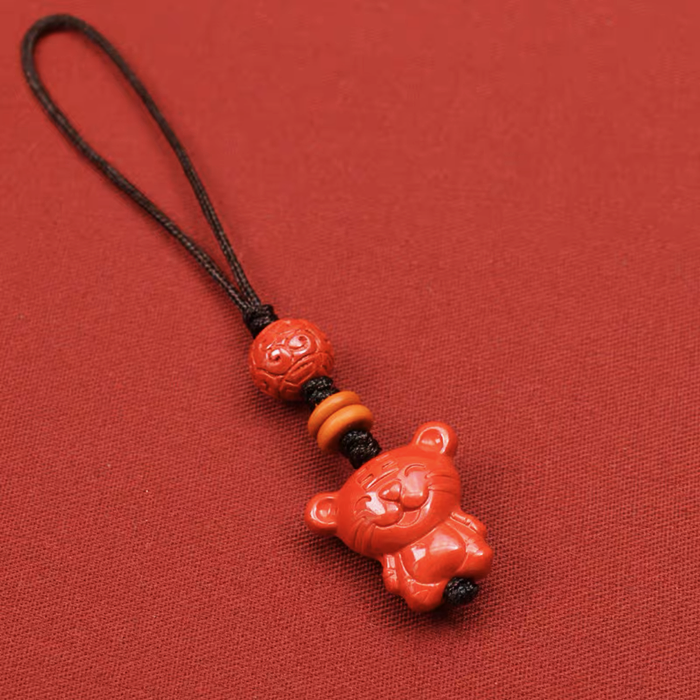 Cinnabar Chinese zodiac pendant small pendant to ensure peace