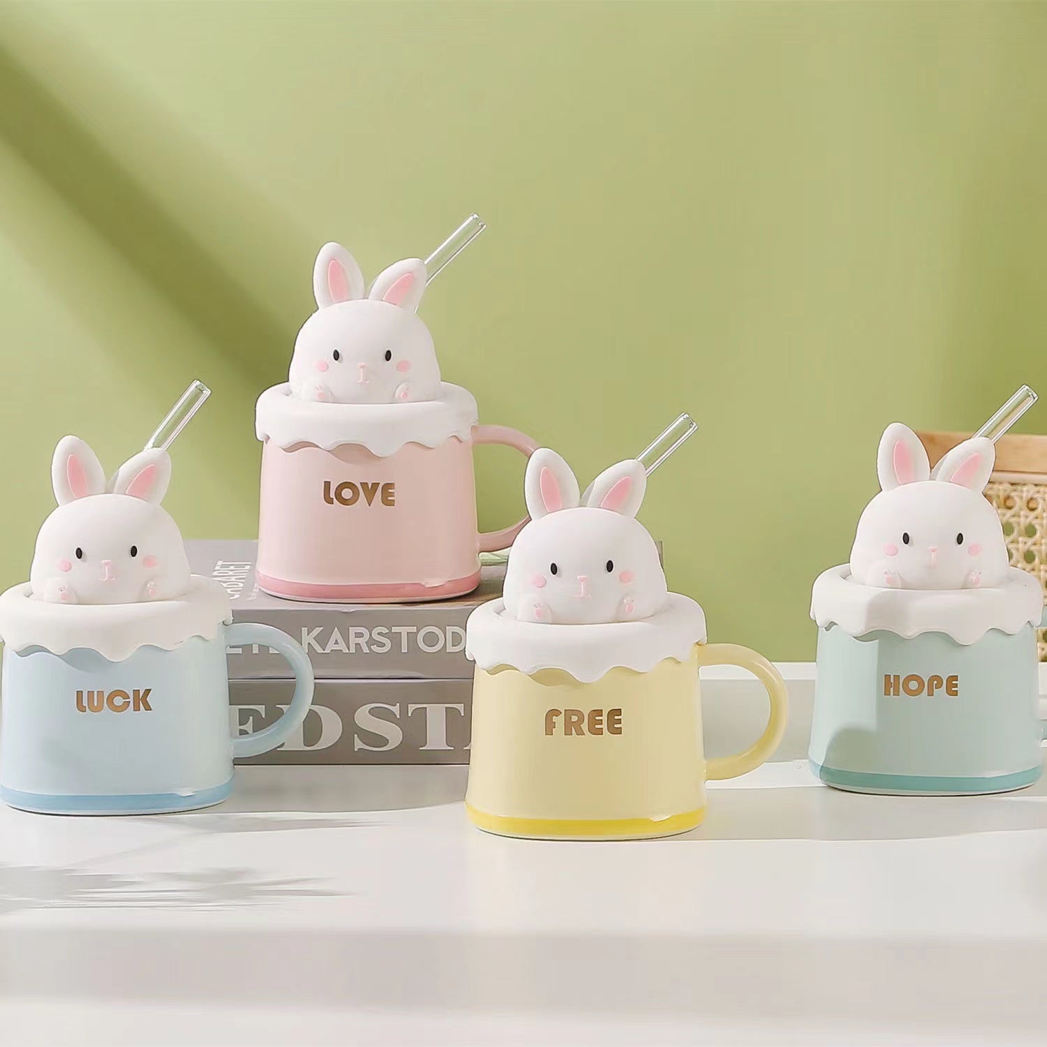 Ceramic simple rabbit Teacup mug